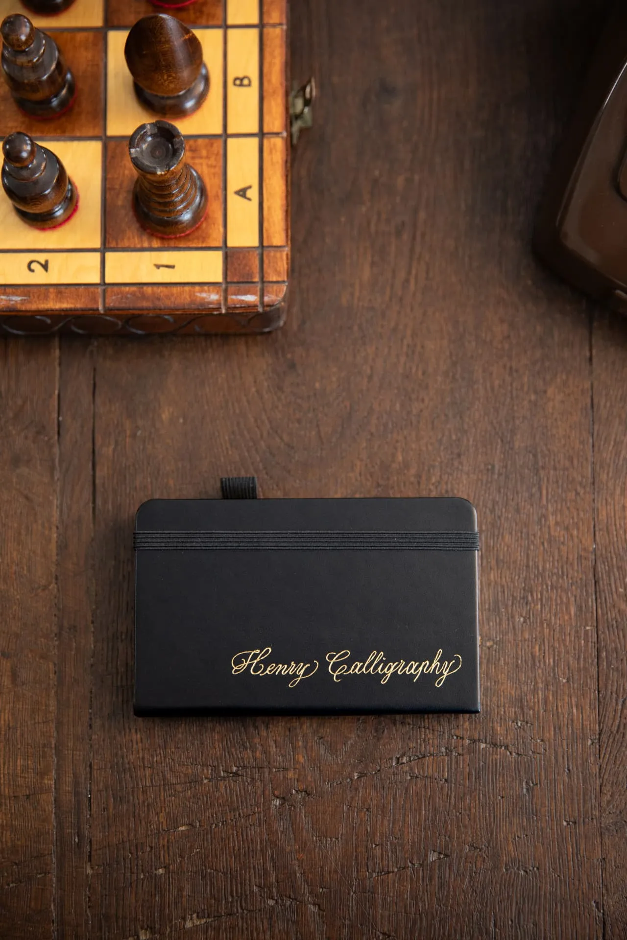 Service photograph — hot foil stamping on notebook